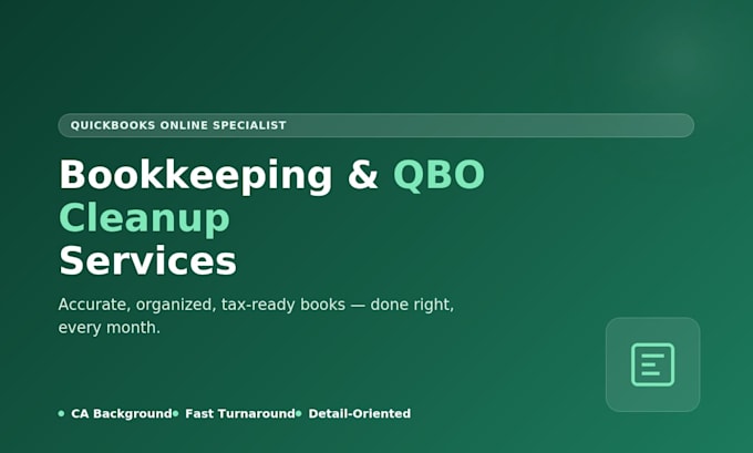 do bookkeeping and accounting in quickbooks online