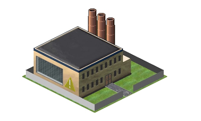 isometric pixel art assets for city builder games