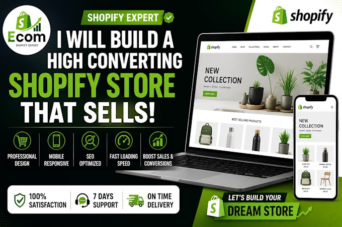 develop a shopify store for your online business