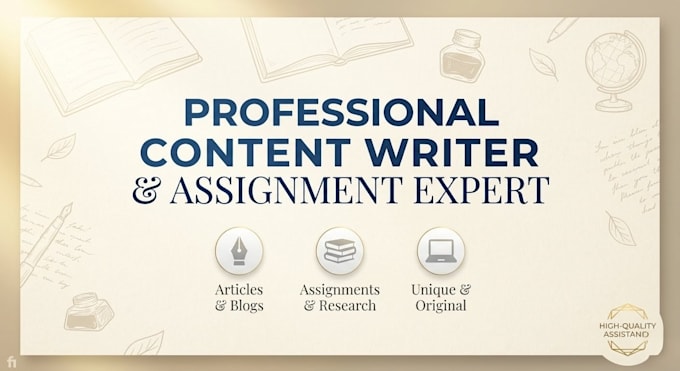 write high quality articles blogs and assignments