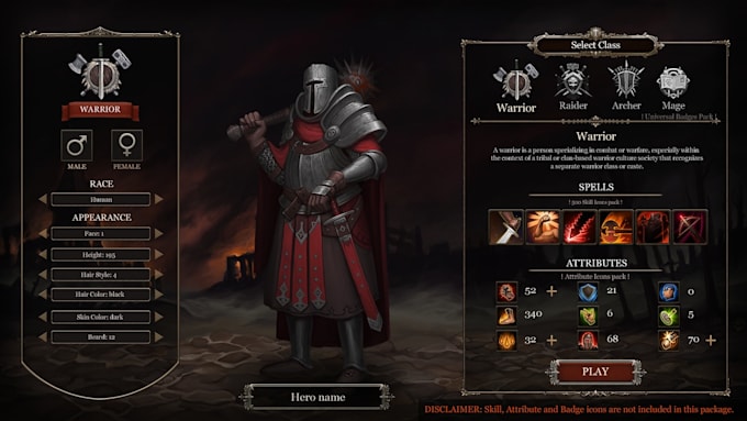 design unreal engine UI, unity game UI UX, menu hud, inventory for mobile and PC
