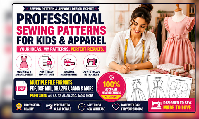 be your kids dress sewing pattern maker, sewing instructions apparel design