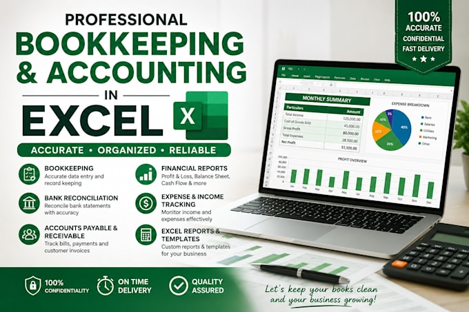 do professional bookkeeping and accounting in excel