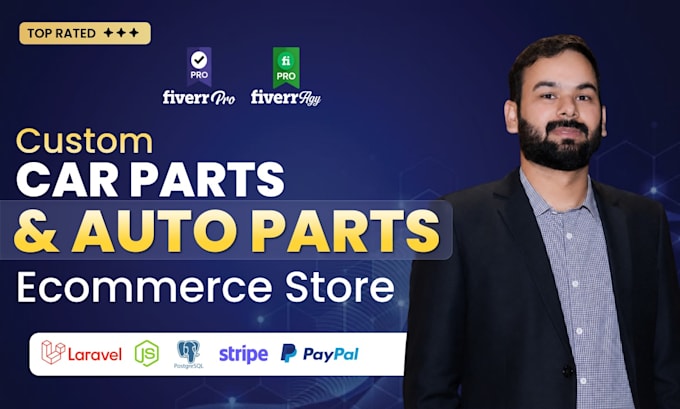 build high converting custom car parts ecommerce website with car compatibility