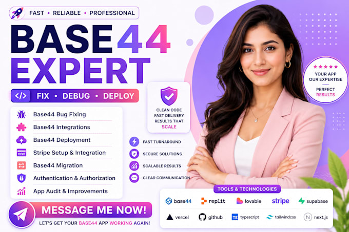 fix base44 bug, base44 debugging, base44 integration, base44 deployment
