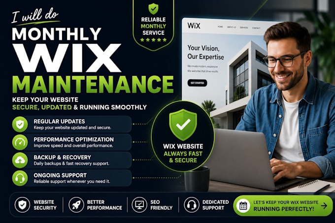 do monthly wix website maintenance, wix website design wix and support