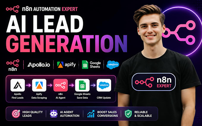 automate n8n workflow ai agent n8n lead generation apollo apify api integration