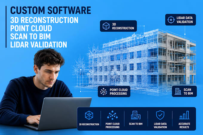 build software for 3d reconstruction point cloud scan to bim lidar data validate