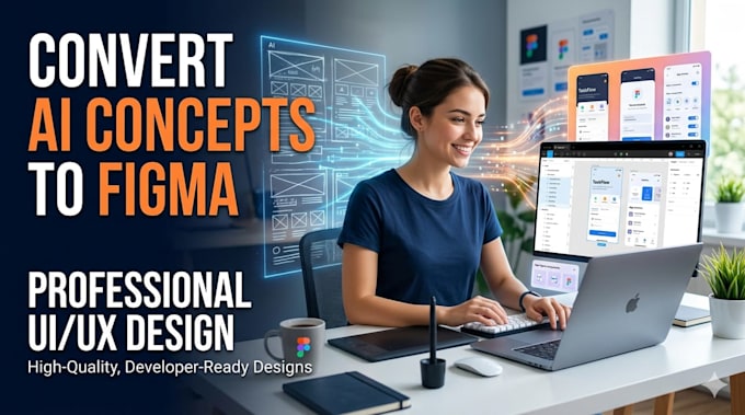 redesign, recreate or convert any ai generated designs into figma