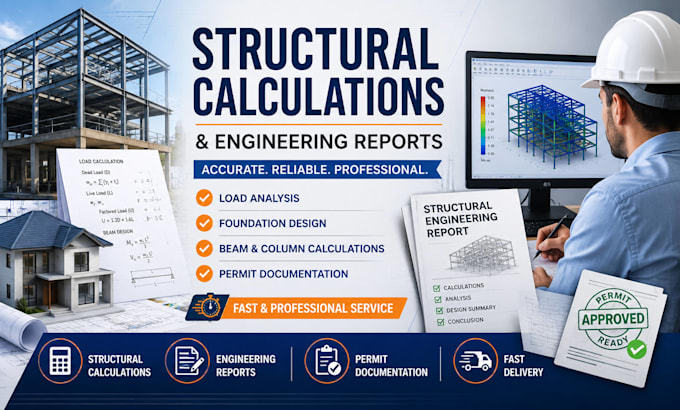 provide a professional structural calculations and engineering reports