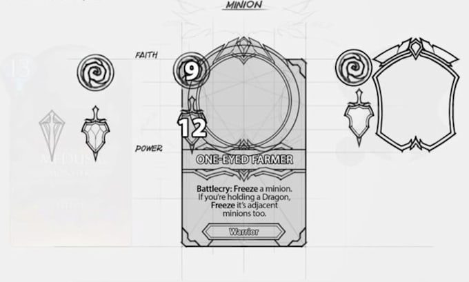 design tcg ccg card template layout, custom game design, card frame