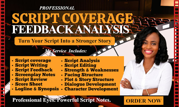 provide professional and detailed script coverage and screenplay analysis