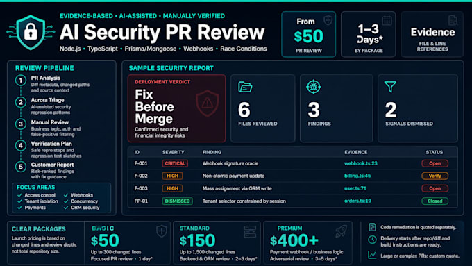 perform ai security review on your github pull request