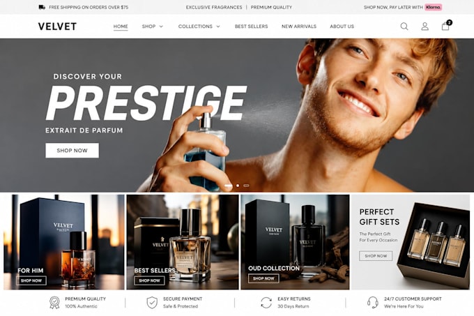 design perfume website fragrance store perfume shopify store beauty store