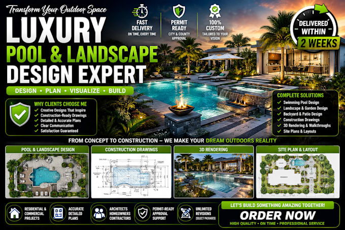 design luxury swimming pools backyard landscapes and construction plans