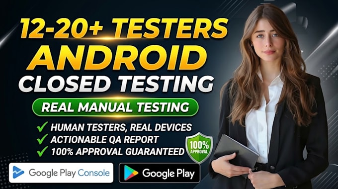 do android app testing with 12 testers for google play closed testing