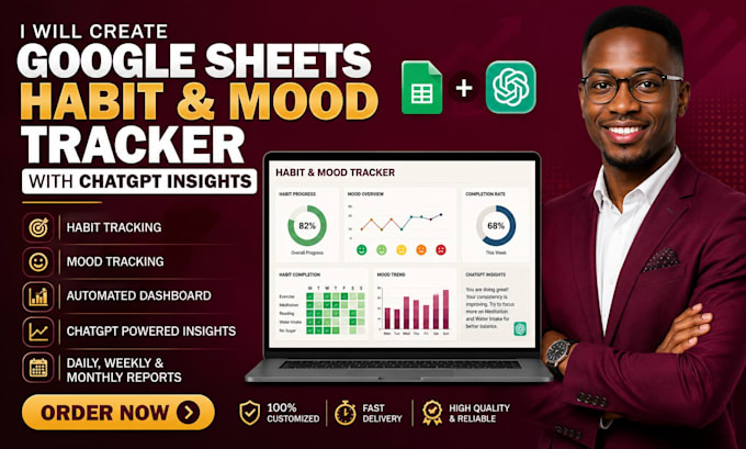 create a google sheets habit and mood tracker with chatgpt insights