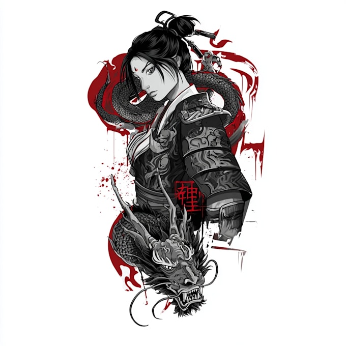 design a professional japanese tattoo design