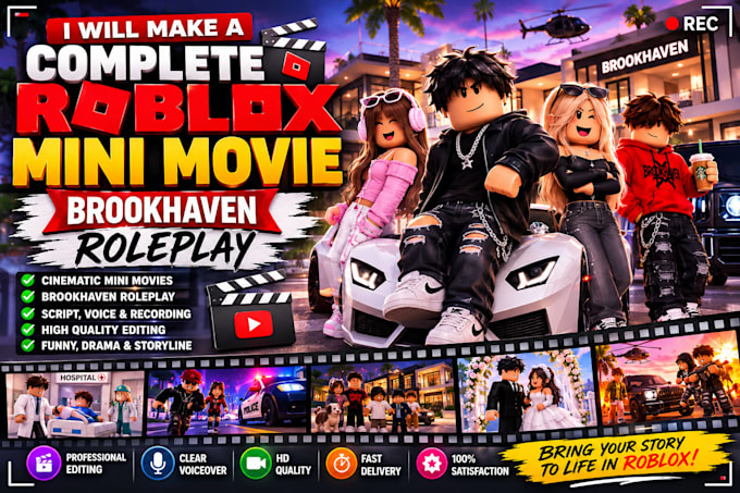 make a complete roblox mini movie, brookhaven roleplay