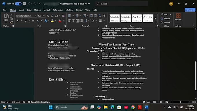 write edit and professionally format your CV resume