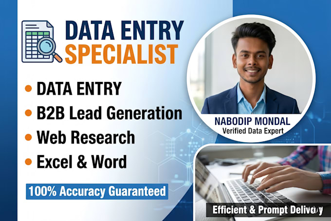 do professional data entry and b2b lead generation