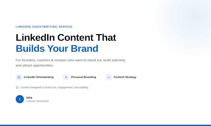 ghostwrite linkedln content for founders, coaches and creators