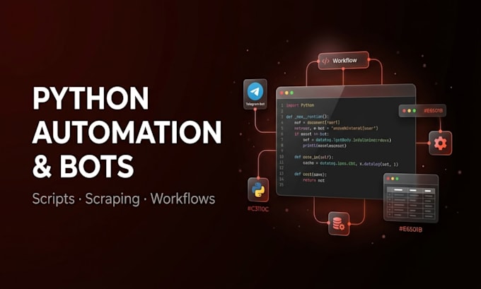 build a python bot, scraper, or automation for your business