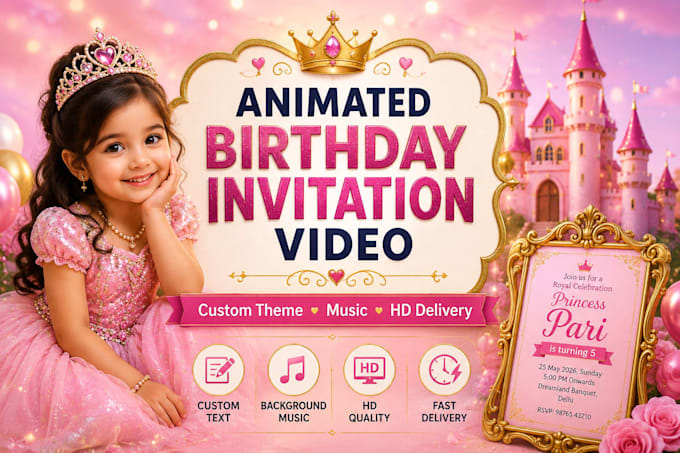 create birthday invitation videos