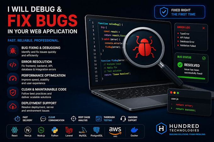 fix bugs in your web application