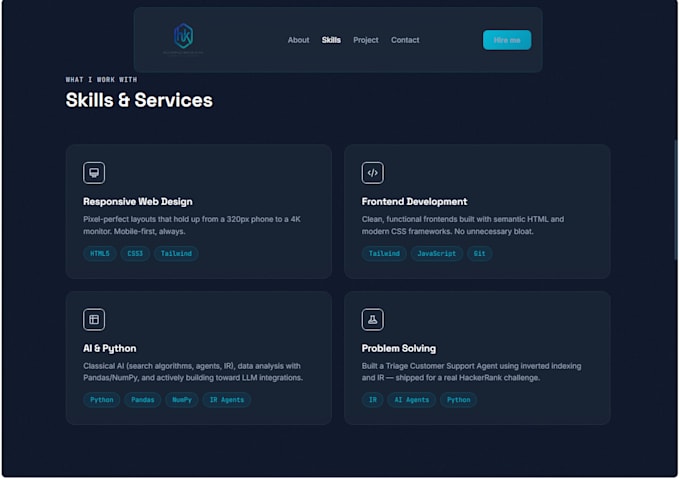 build a responsive frontend website using HTML CSS javascript