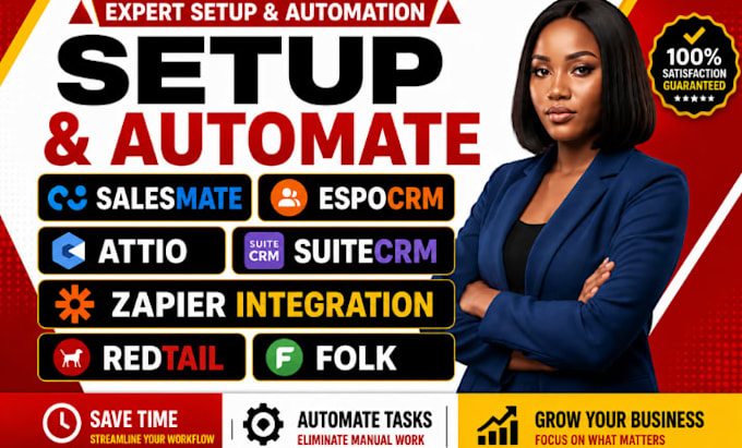 setup automate salesmate espocrm attio suitecrm zapier integration redtail folk