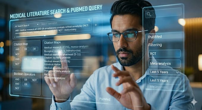 do systematic pubmed literature search and data screening