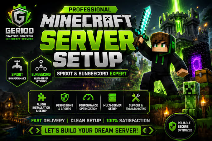 set up and configure your minecraft spigot and bungeecord server