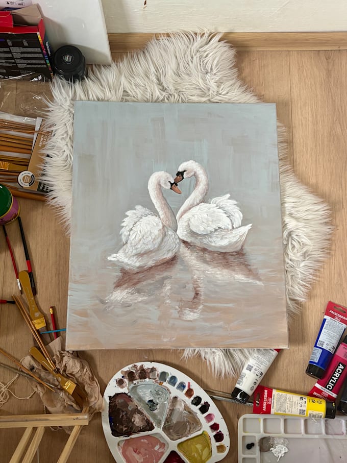 create a custom handpainted acrylic painting