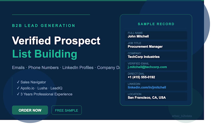 build targeted b2b prospect lists with verified email