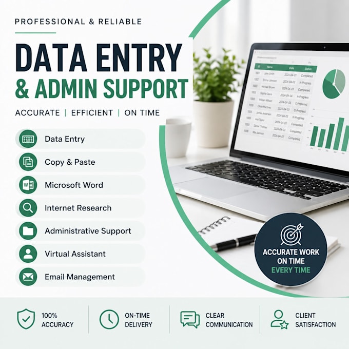 do professional data entry and administrative support