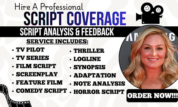 provide industry quality coverage for your screenplay, film script or tv series