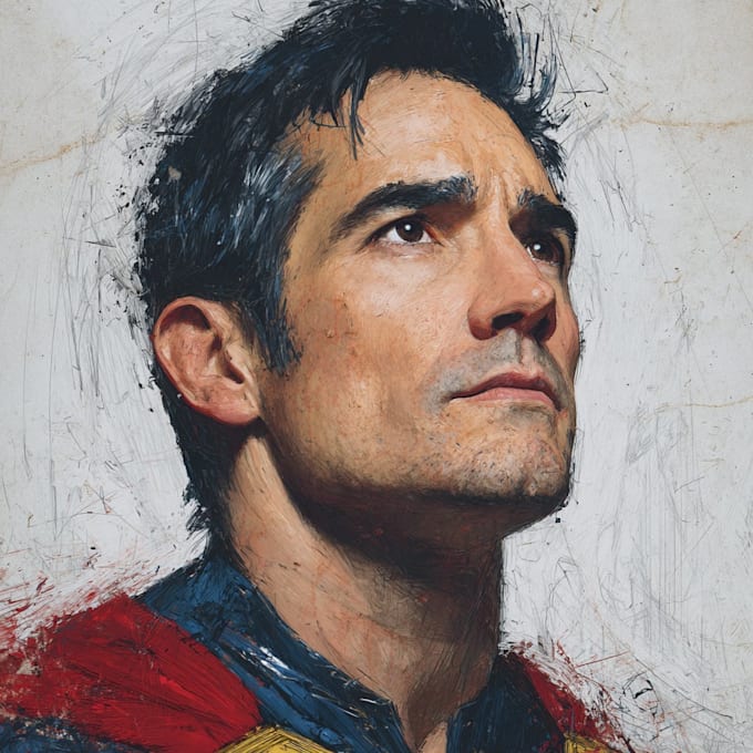 illustrate a superhero pop art portraits