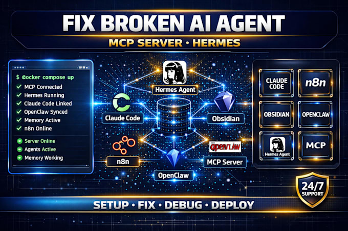 fix broken ai agent mcp server hermes claude code n8n obsidian openclaw memory