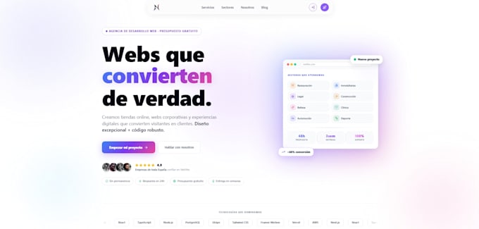 develop a premium custom coded website from scratch