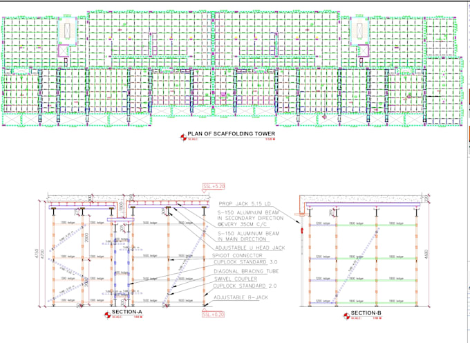 design formwork and scaffolding drawings with boq