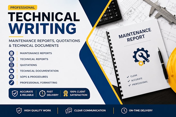write professional maintenance reports, quotations and technical documents