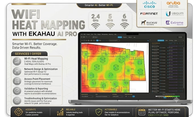 design professional wifi heat maps and wireless survey using ekahau