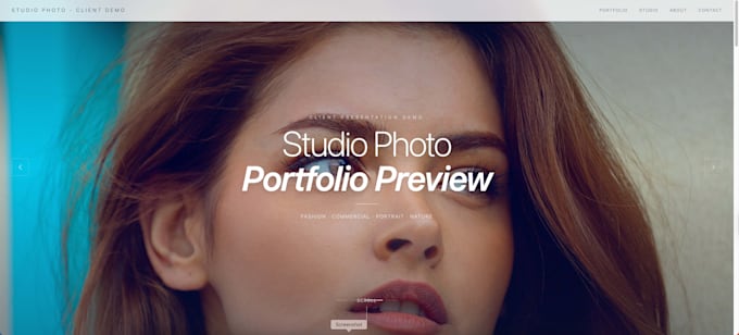 build a modern photography portfolio website