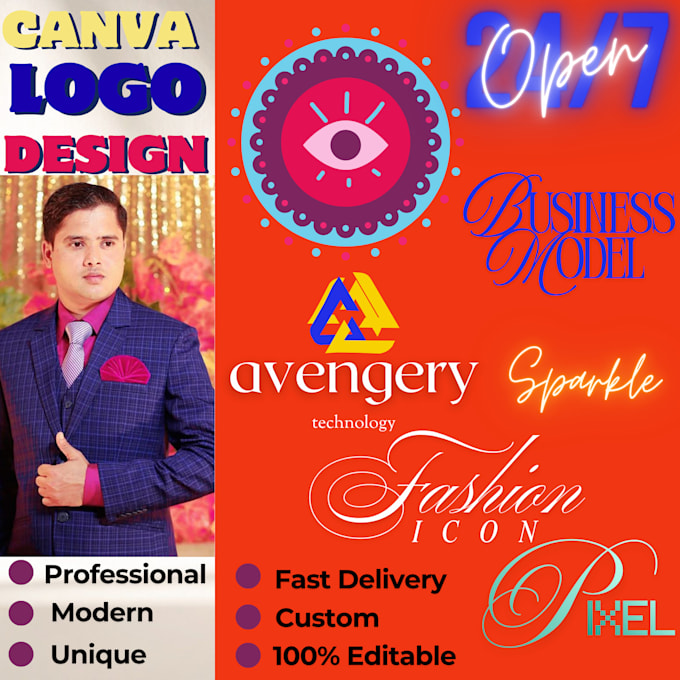 design a professional modern canva logo for your brand