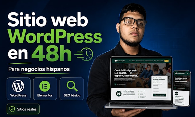 a wordpress elementor website for spanish speaking businesses