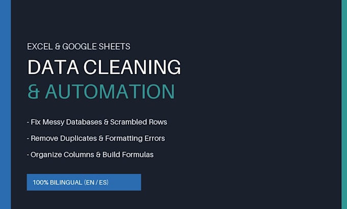 clean, organize, and automate your complex excel or google sheets data