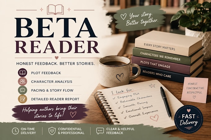 be your beta reader and provide honest feedback