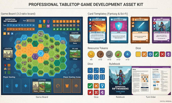 board game design card game mechanics development tabletop game rulebook layout