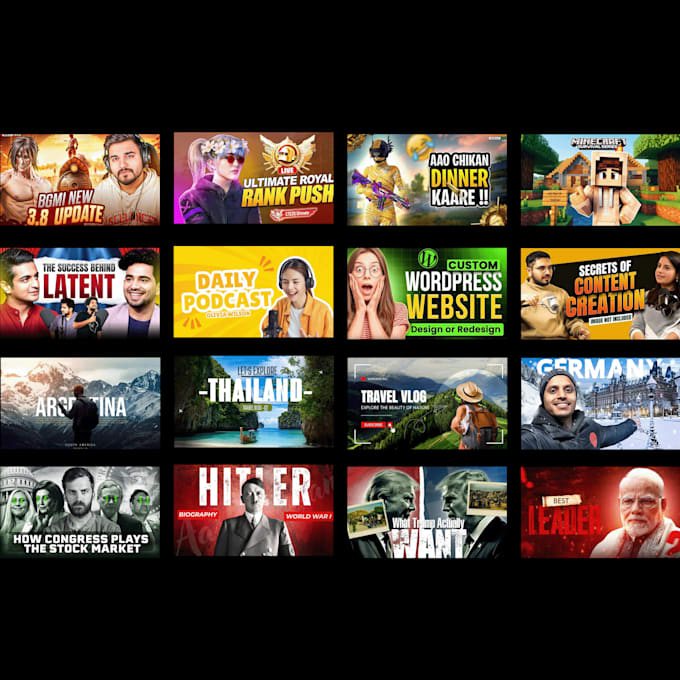 create thumbnail designs for youtube